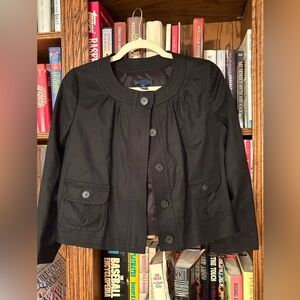 J Crew Black Wool Button-Up Women's Blazer